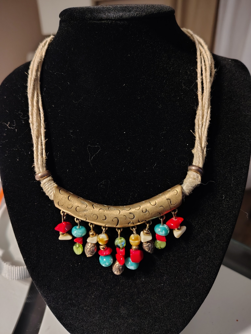 Boho Multicolor Tribal Vintage Necklace
